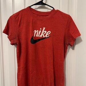 Nike Classic Red Tee with Black Logo